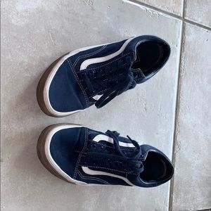 Blue low top vans light worn very good condition